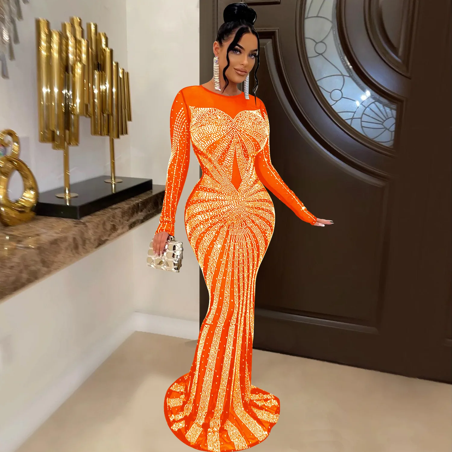 WEIN Rhinestone Women Maxi Dress Formal Mesh Black White Formal Evening Party Elegant Sexy Dresses Red Ninght Out Outfit
WEIN Rhinestone Women Maxi Dress Formal Mesh Black White Formal Evening Party Elegant Sexy Dresses Red Ninght Out Outfit