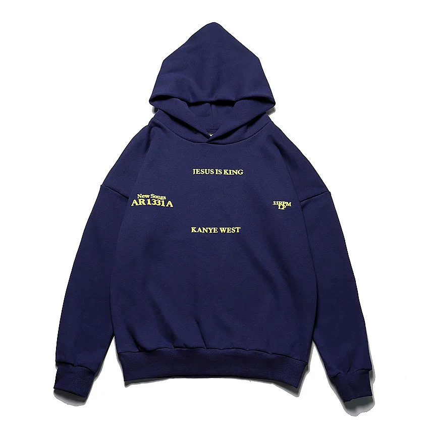 Толстовки с капюшоном Kanye с надписью «Иисус король» мужские пуловеры оверсайз толстовки уличная одежда повседневные толстовки для женщин
Толстовки с капюшоном Kanye с надписью «Иисус король» мужские пуловеры оверсайз толстовки уличная одежда повседневные толстовки для женщин