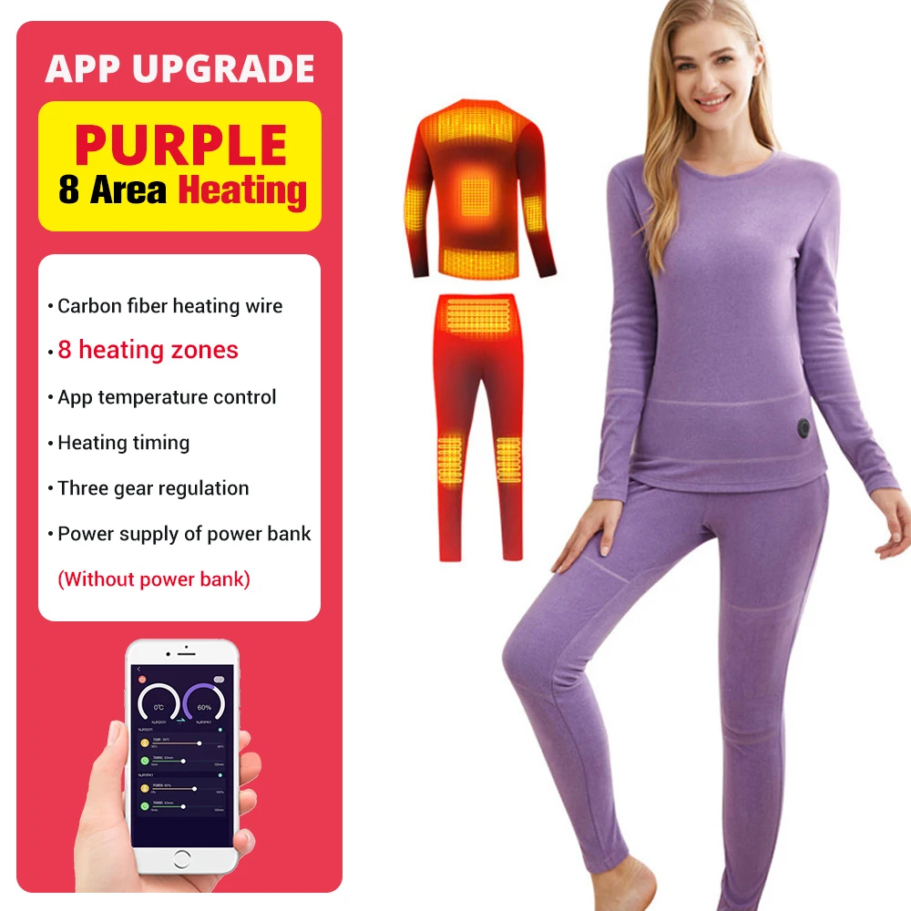 Winter Heated Underwear Suit Men Women USB Electric Thermal Heating Phone APP Control Temperature Motorcycle Ski Underwear Pants
Winter Heated Underwear Suit Men Women USB Electric Thermal Heating Phone APP Control Temperature Motorcycle Ski Underwear Pants