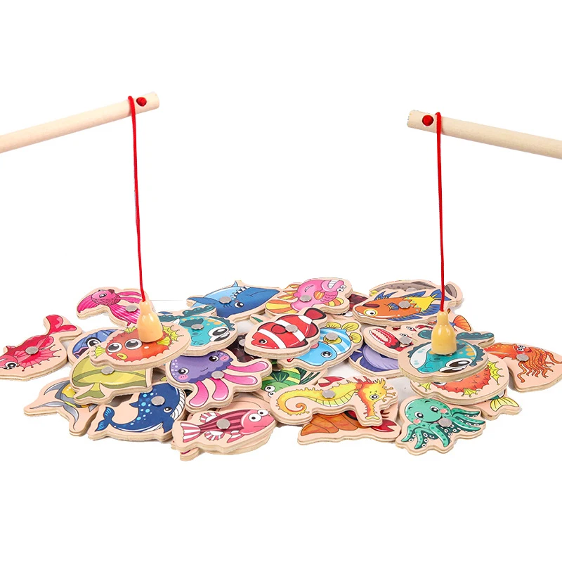 Montessori Wooden Magnetic Fishing Toys for Baby Cartoon Marine Life Cognition Fish Games Education Parent-Child Interactive Toy
Montessori Wooden Magnetic Fishing Toys for Baby Cartoon Marine Life Cognition Fish Games Education Parent-Child Interactive Toy