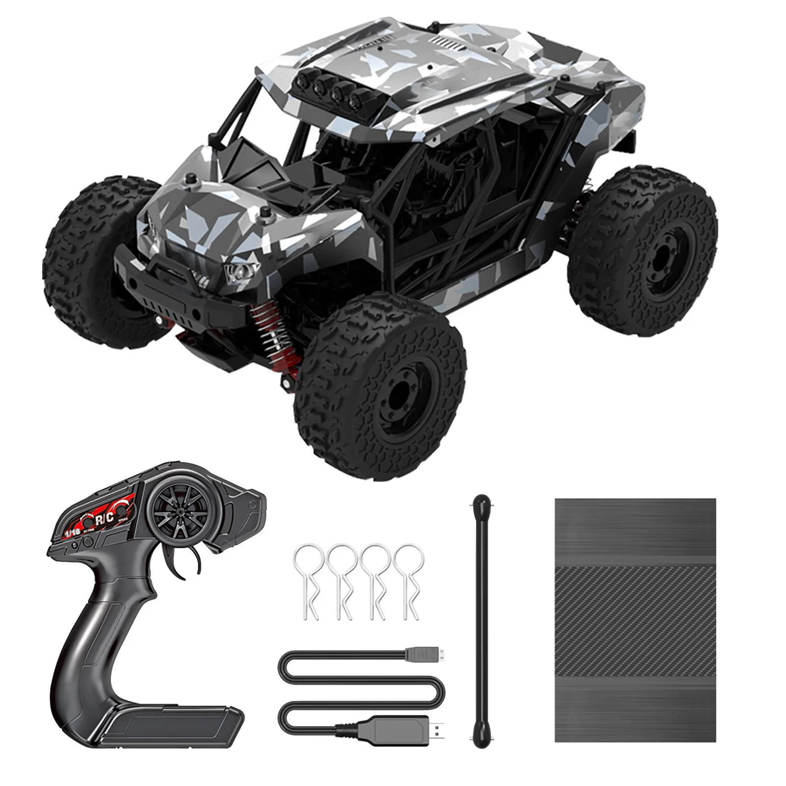 1:18 4WD RC Car With Led Lights 2.4G Radio Remote Control Cars Buggy Off Road Control Trucks Boys For 360 Rotating Stunt Car
1:18 4WD RC Car With Led Lights 2.4G Radio Remote Control Cars Buggy Off Road Control Trucks Boys For 360 Rotating Stunt Car
