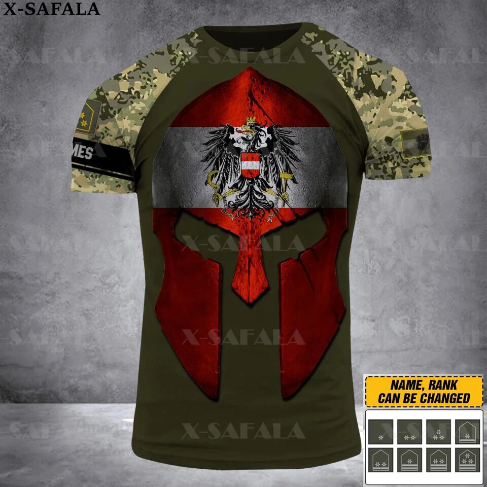 

Custom Name/Rank AUSTRIAN Soldier-ARMY-VETERAN 3D Printed High Quality T-shirt Summer Round Neck Men Female Casual Top-5