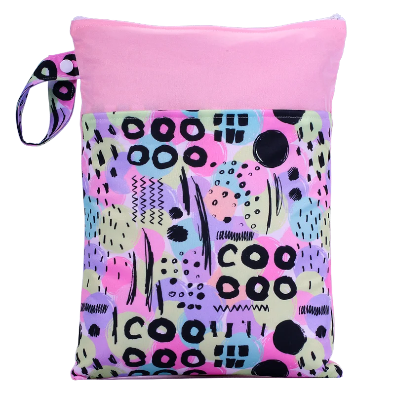 25x35CM Baby Diaper Bag Double Zippered Pockets Wet Dry Bag Waterproof Wet Cloth Diaper Portable Reusable Diaper Cover WetBag
25x35CM Baby Diaper Bag Double Zippered Pockets Wet Dry Bag Waterproof Wet Cloth Diaper Portable Reusable Diaper Cover WetBag