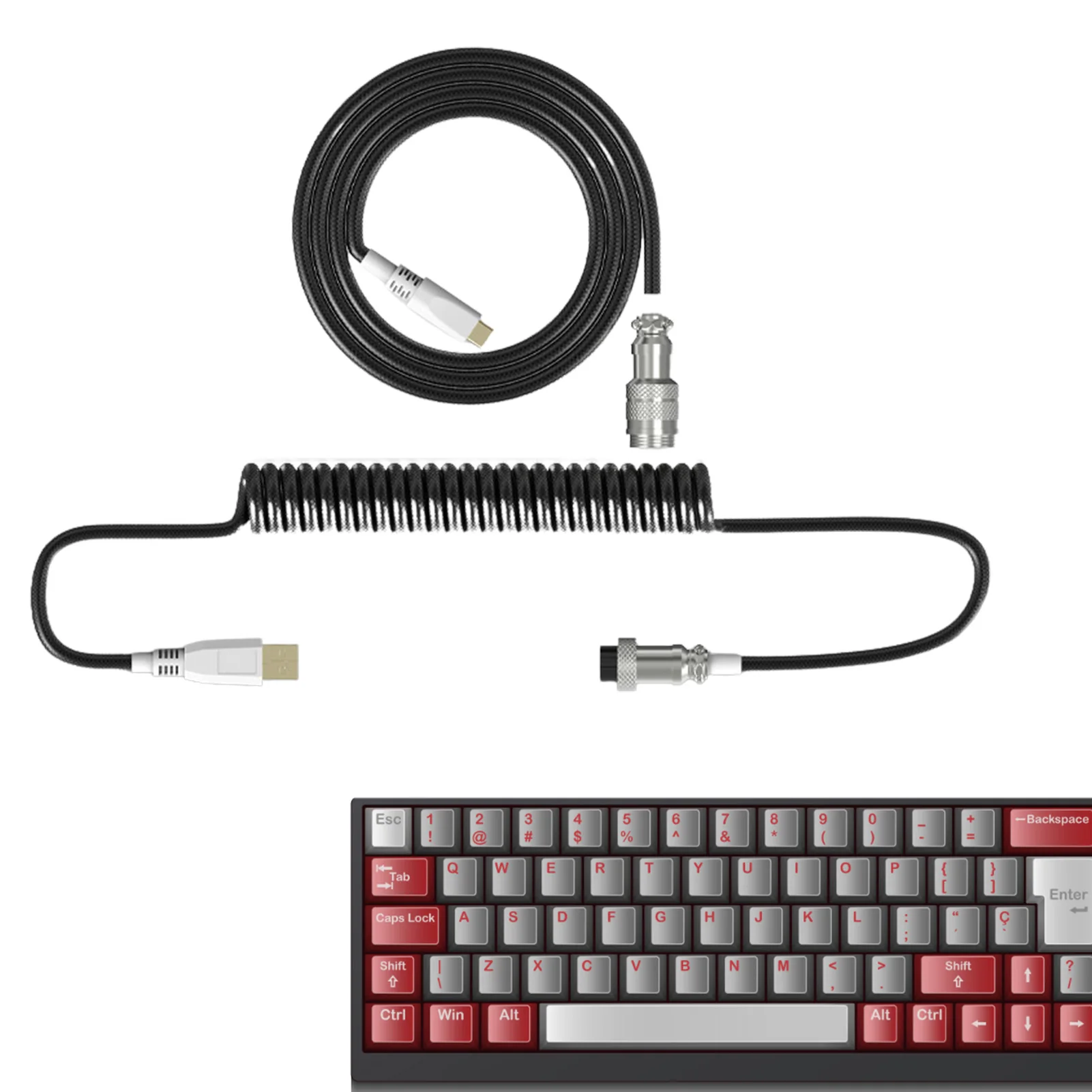 Спиральный кабель для клавиатуры из ТПЭ Type-C на USB со съемным разъемом, гибкий спиральный кабель типа C на USB, несколько цветов
Спиральный кабель для клавиатуры из ТПЭ Type-C на USB со съемным разъемом, гибкий спиральный кабель типа C на USB, несколько цветов