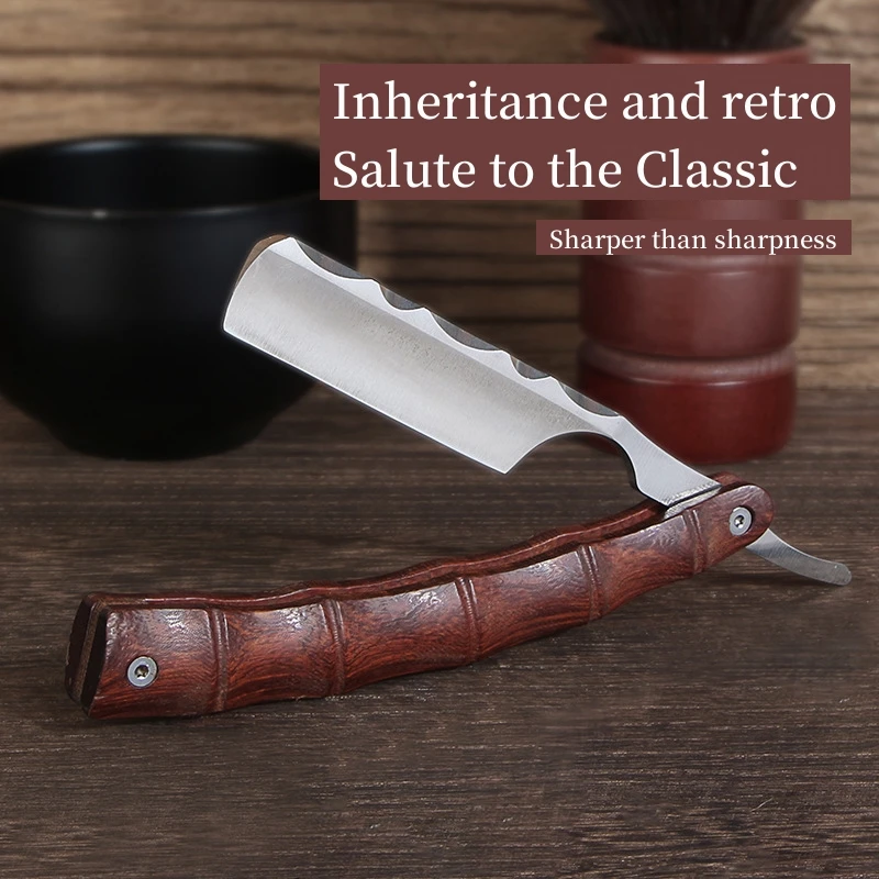 Классическая бритва с прямыми краями, ручная складная бритва, мужской парикмахерский нож для стрижки бороды, бровей, острые лезвия Y0614
Классическая бритва с прямыми краями, ручная складная бритва, мужской парикмахерский нож для стрижки бороды, бровей, острые лезвия Y0614