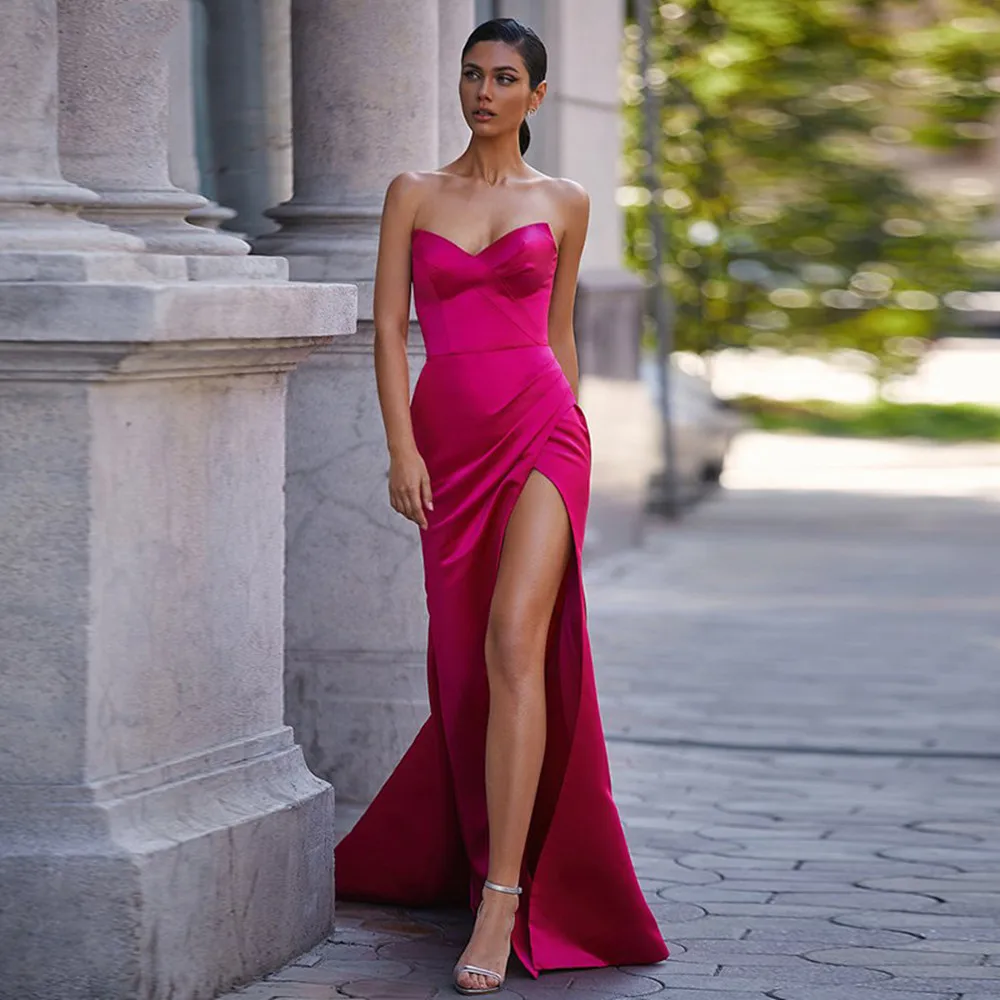 Sexy Mermaid Prom Dresses Thigh Split Sweetheart Bodice Formal Evening Party Gowns For Women Celebrity Dress Robes
Sexy Mermaid Prom Dresses Thigh Split Sweetheart Bodice Formal Evening Party Gowns For Women Celebrity Dress Robes