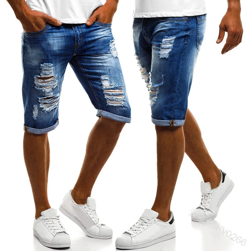 Ripped High Waist Zipper Holes Summer Men Knee Length Denim Jeans Shorts Pants Casual Fashion Pants Trousers
Ripped High Waist Zipper Holes Summer Men Knee Length Denim Jeans Shorts Pants Casual Fashion Pants Trousers