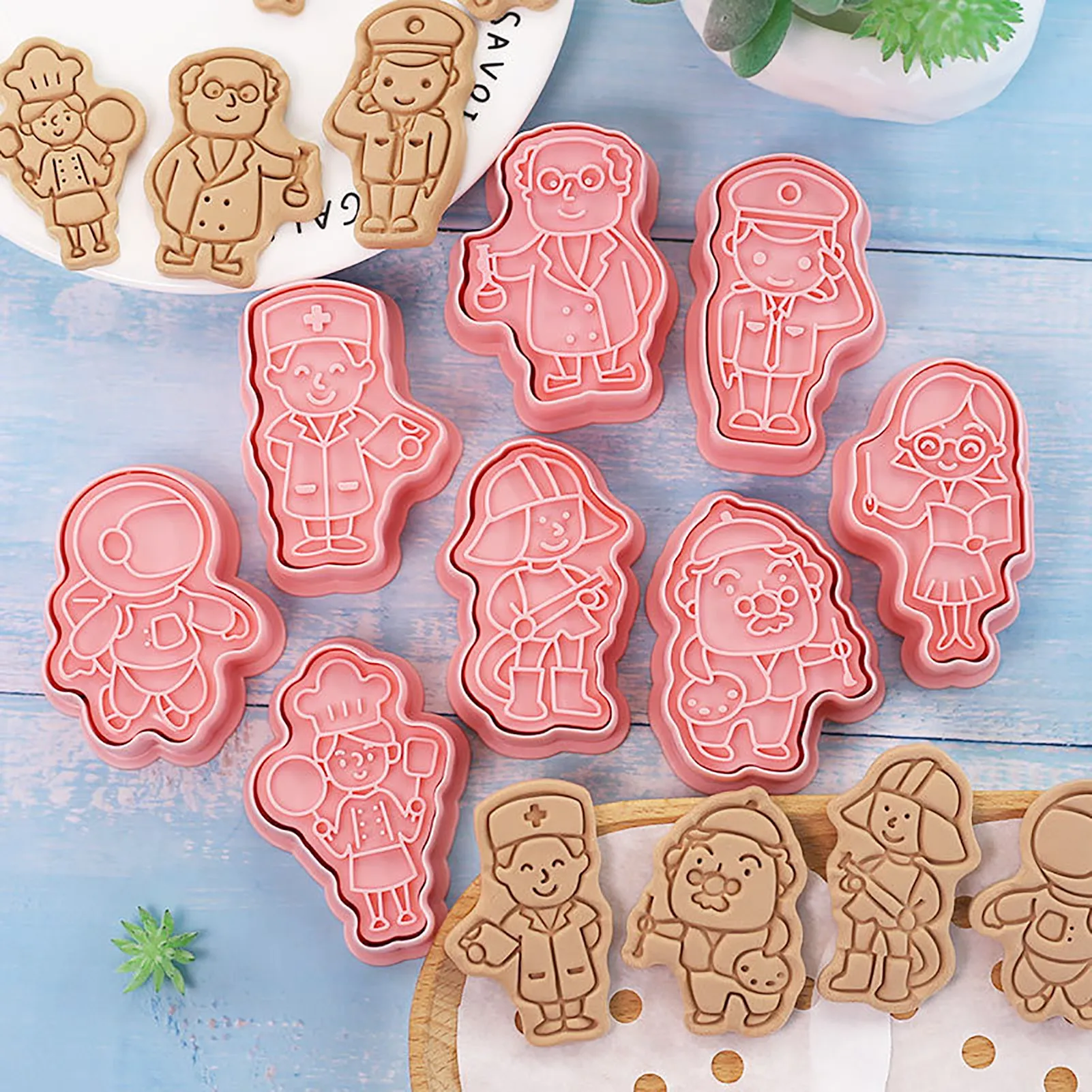8Pcs Dream Biscuit Cookie Stamps Set 3D Cartoon Plastic Cookie Cutter Pastry Fondant Embosser Stamp Baking Accessories And Tools
8Pcs Dream Biscuit Cookie Stamps Set 3D Cartoon Plastic Cookie Cutter Pastry Fondant Embosser Stamp Baking Accessories And Tools