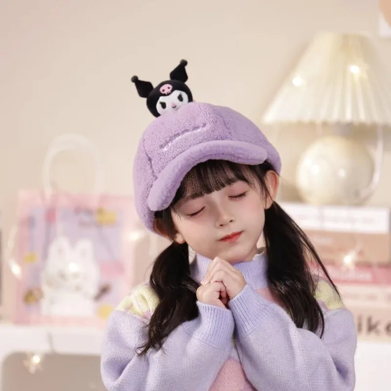 Sanrios Зимний милый навес Kuromi My Melody Cinnamorroll Pachacco холодная защита аниме Kawaii теплая Бейсболка Детский подарок
Sanrios Зимний милый навес Kuromi My Melody Cinnamorroll Pachacco холодная защита аниме Kawaii теплая Бейсболка Детский подарок