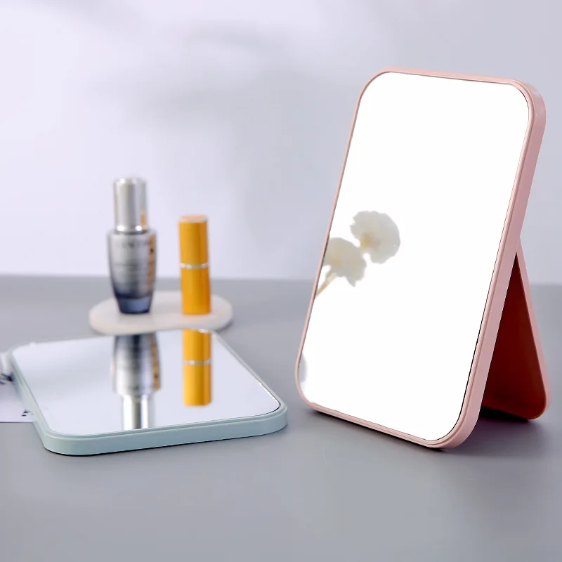 Single Sided Makeup Mirror Rectangular Vanity Mirror with Folding Bracket Table Desk Mirror with Stand for Girl Women
Single Sided Makeup Mirror Rectangular Vanity Mirror with Folding Bracket Table Desk Mirror with Stand for Girl Women
