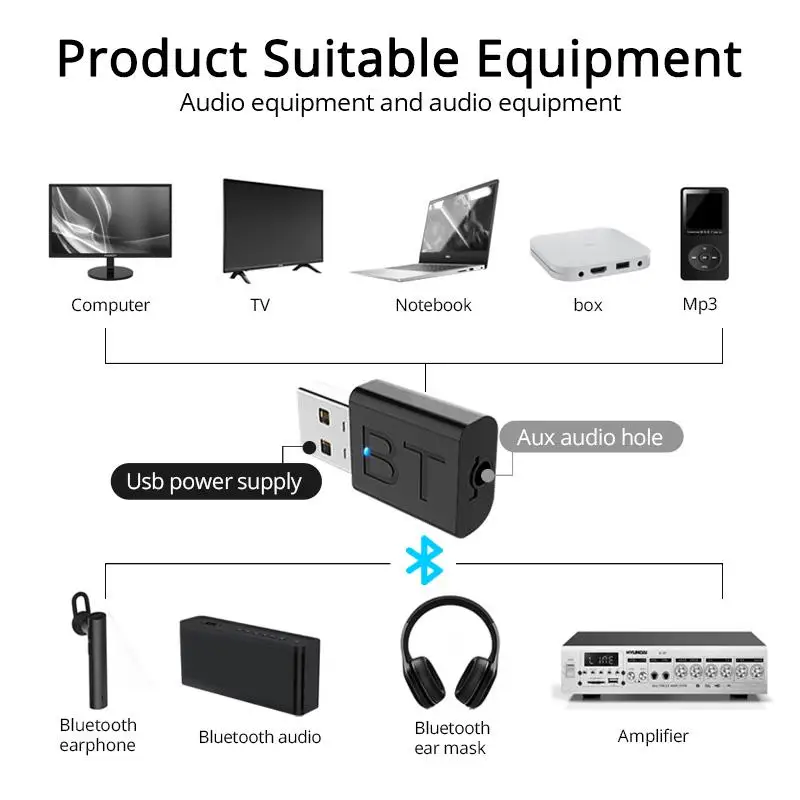 Bluetooth-Compatible Transmitter Wireless 5.0 Receiver Adapter As HIFI Stereo Audio Headphone Music Adapter For Video Car TV
Bluetooth-Compatible Transmitter Wireless 5.0 Receiver Adapter As HIFI Stereo Audio Headphone Music Adapter For Video Car TV