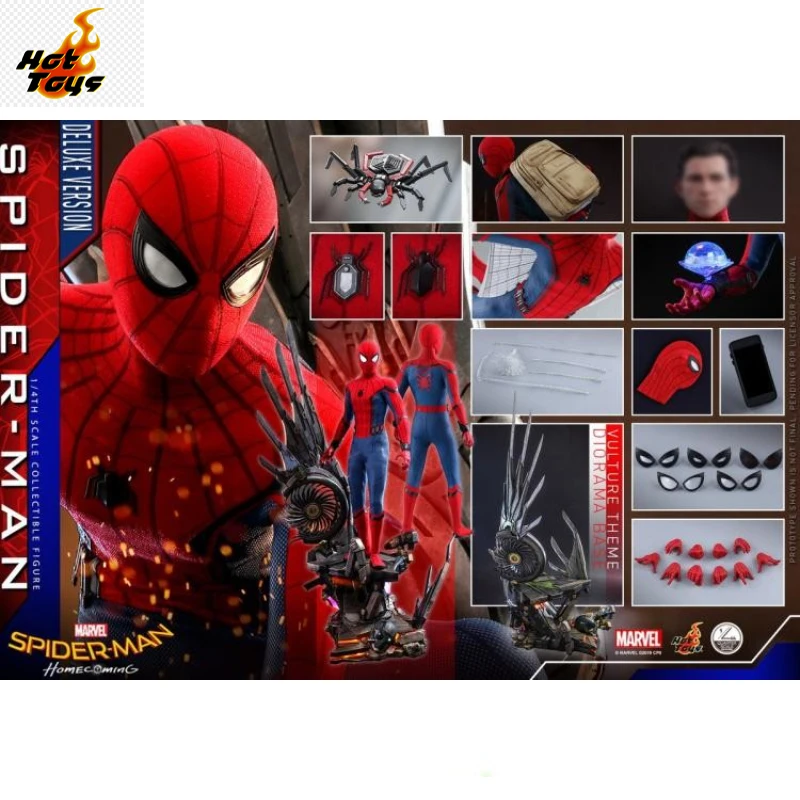 

In Stock HOTTOYS HT 1/4 Big Spider-Man Homecoming Deluxe Edition QS015 Anime Action Figure Toy Gift Model Collection Hobby