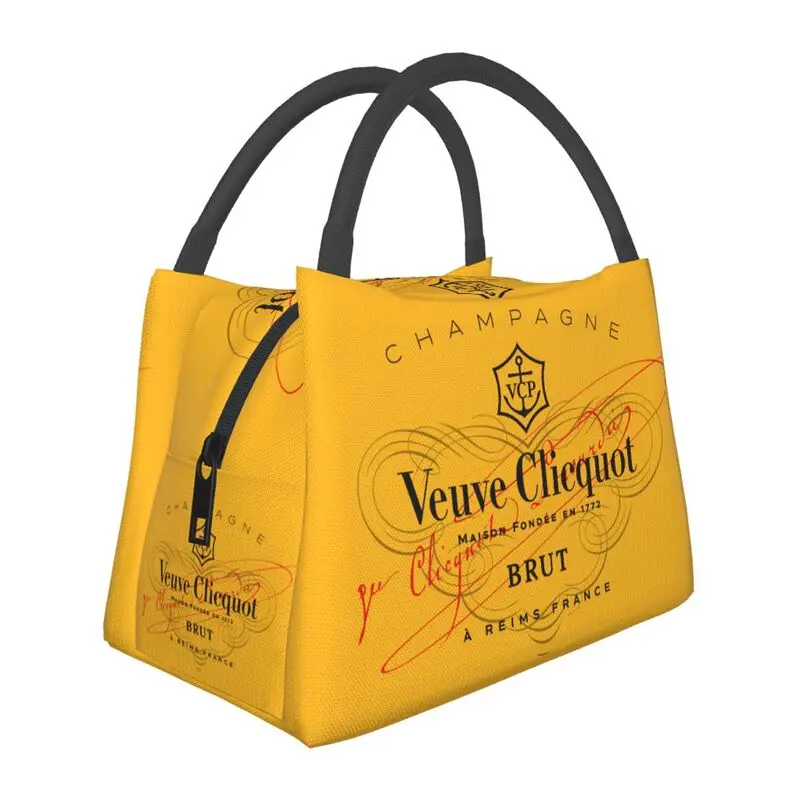 Custom Clicquot Champagne Lunch Bags Men Women Warm Cooler Insulated Lunch Boxes for Picnic Camping Work Travel
Custom Clicquot Champagne Lunch Bags Men Women Warm Cooler Insulated Lunch Boxes for Picnic Camping Work Travel