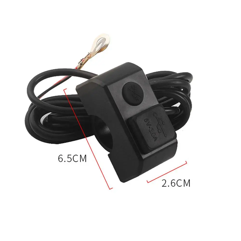 

Dual USB Port Motorcycle Handlebar Charger 12v To 5v 3A Fast Charging Adapter Power Supply Socket Chargers for Mobile Phone