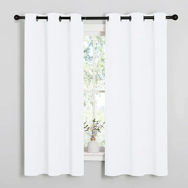 Window Curtain Panels - 50% Light Blocking Curtains for Bedroom & Dining Room Window (Set of 2 Panels, 42 inches x 63 inches)
Window Curtain Panels - 50% Light Blocking Curtains for Bedroom & Dining Room Window (Set of 2 Panels, 42 inches x 63 inches)