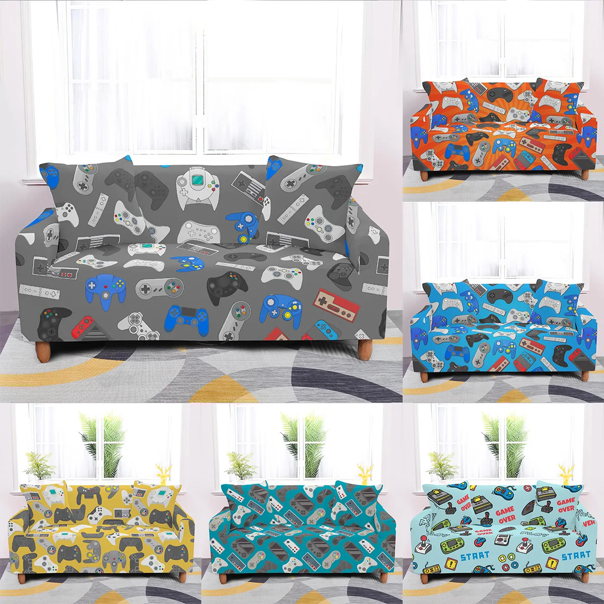 Чехол для дивана эластичный из спандекса, мультяшный аниме Рисунок игровой машины, для украшения гостиной, геймерский Угловой протектор дл... 
Чехол для дивана эластичный из спандекса, мультяшный аниме Рисунок игровой машины, для украшения гостиной, геймерский Угловой протектор дл...
