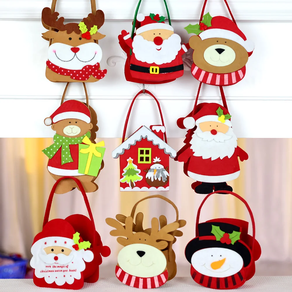 5pcs/Lots Kids Cute Christmas Candy Bag Box Snowman Cartoon House Santa Claus Elk Handbag Child Hanging Bag
5pcs/Lots Kids Cute Christmas Candy Bag Box Snowman Cartoon House Santa Claus Elk Handbag Child Hanging Bag