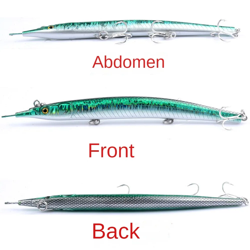 Best Selling18cm 64g Big Long Fish Minnow Sea Fishing Lure Bait 3D Eyes Strong Hooks Bait Lures For Sea Fishing
Best Selling18cm 64g Big Long Fish Minnow Sea Fishing Lure Bait 3D Eyes Strong Hooks Bait Lures For Sea Fishing