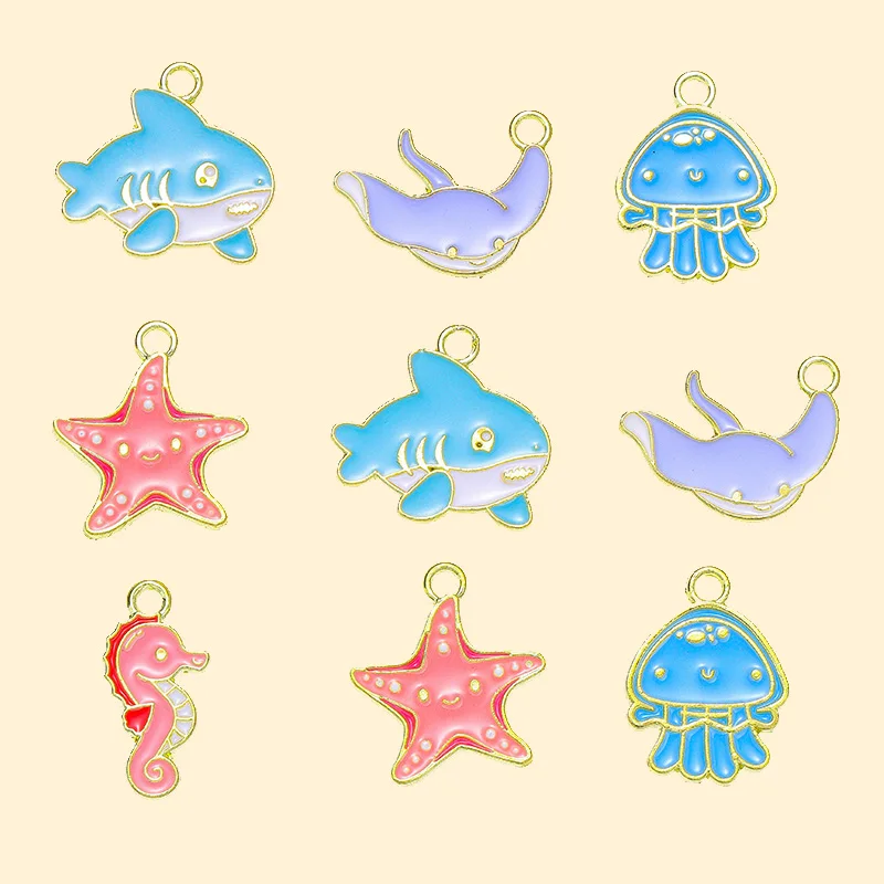 10pcs 19*20mm Fish Seahorse Necklaces Enamel Bracelets Pendants For Women's Earrings Charms For Jewelry Making DIY Accessories
10pcs 19*20mm Fish Seahorse Necklaces Enamel Bracelets Pendants For Women's Earrings Charms For Jewelry Making DIY Accessories