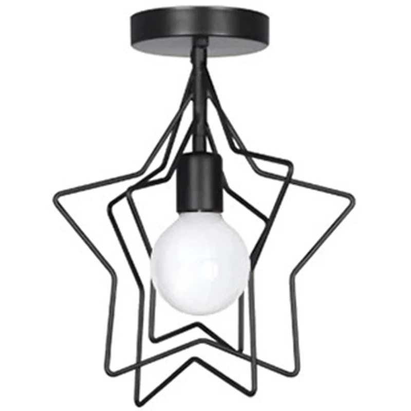 Creative Pentagram Iron Industrial Wind Ceiling Light Retro Circle E27 Black/Gold Ceiling Lamp For Restaurant Bar Coffee Shop
Creative Pentagram Iron Industrial Wind Ceiling Light Retro Circle E27 Black/Gold Ceiling Lamp For Restaurant Bar Coffee Shop