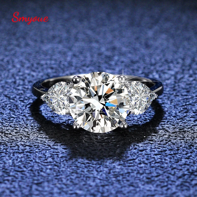 Smyoue 3ct D Color Moissnaite Ring for Women Classic Four Claws Sparkling Wedding Heart Band 100% S925 Silver White Gold Plated
Smyoue 3ct D Color Moissnaite Ring for Women Classic Four Claws Sparkling Wedding Heart Band 100% S925 Silver White Gold Plated
