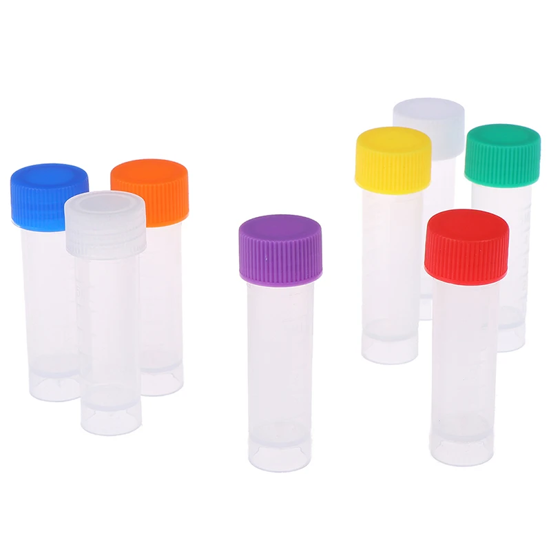 10Pcs 5ml Plastic Test Tubes Vials Sample Container Powder Craft Screw Cap Bottles For Office School Chemistry Supplies
10Pcs 5ml Plastic Test Tubes Vials Sample Container Powder Craft Screw Cap Bottles For Office School Chemistry Supplies