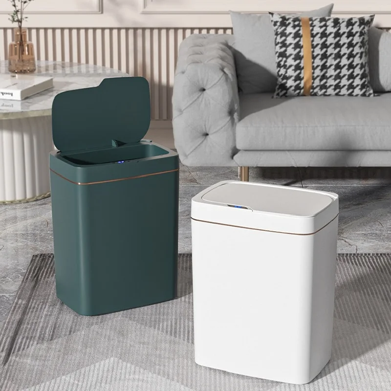 

Умная Электронная мусорная корзина, умный Бесконтактный мусорный бак, умная белая мусорная корзина с датчиком для ванной комнаты, автоматическое домашнее мусорное ведро