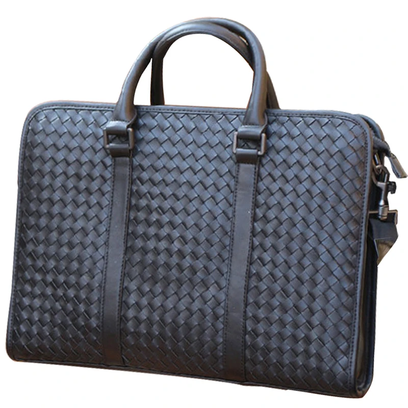 2022 New Luxury Weave Cow Genuine Leather Business Men's Briefcase Male Briefcase Shoulder Bag Men Messenger Laptop Computer Bag
2022 New Luxury Weave Cow Genuine Leather Business Men's Briefcase Male Briefcase Shoulder Bag Men Messenger Laptop Computer Bag
