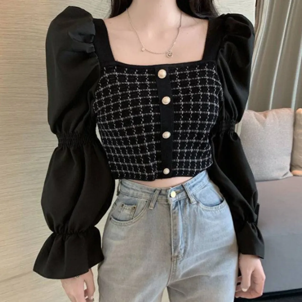 New Puff Blusas 2022 Women's Shirt Long Sleeve Blouses Slim Women High Waist Short Tops Блузка Женская
New Puff Blusas 2022 Women's Shirt Long Sleeve Blouses Slim Women High Waist Short Tops Блузка Женская