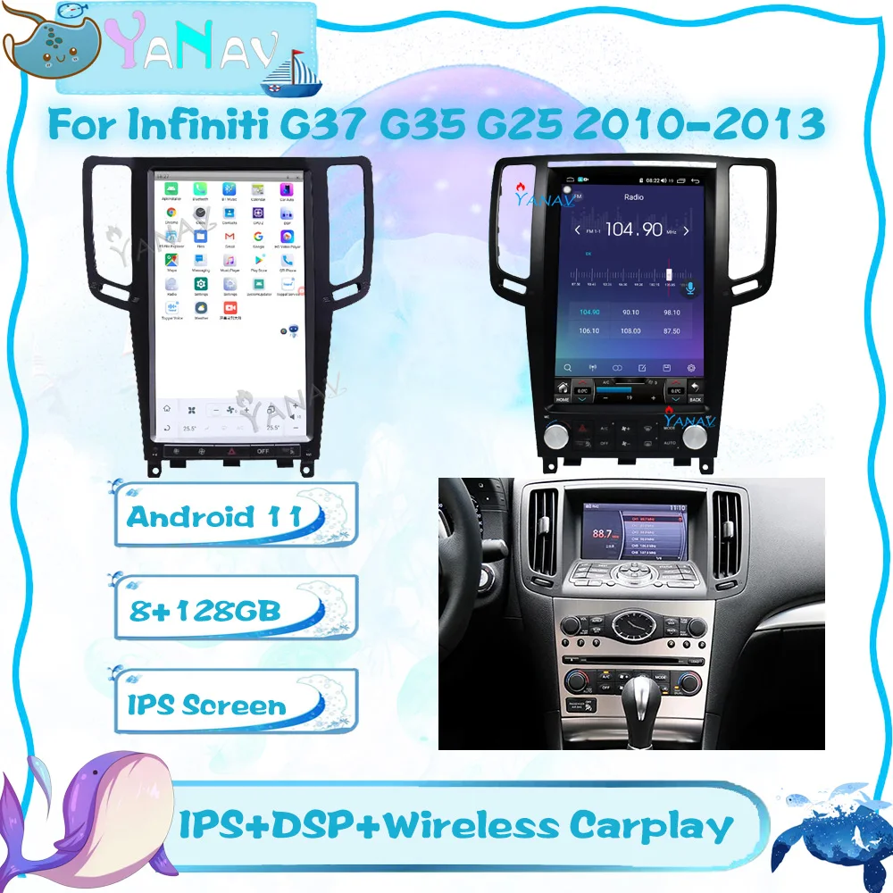 Автомобильный радиоприемник 2 Din Android для Infiniti G37 G35 G25 2010-2013, автомобильный стерео Мультимедийный плеер с GPS-навигацией, беспроводной 4G LTE Carplay
Автомобильный радиоприемник 2 Din Android для Infiniti G37 G35 G25 2010-2013, автомобильный стерео Мультимедийный плеер с GPS-навигацией, беспроводной 4G LTE Carplay