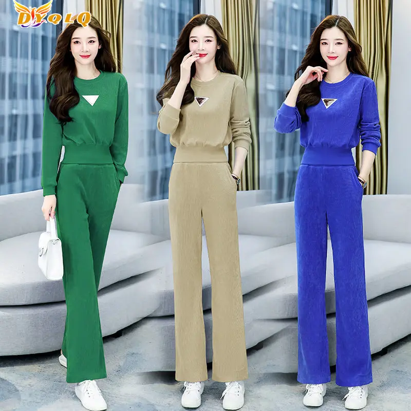 Single/Set Fashion Sweater Suit Women's Spring 2022 New Waist Temperament Wide Leg Pants Casual Two-piece Set Women
Single/Set Fashion Sweater Suit Women's Spring 2022 New Waist Temperament Wide Leg Pants Casual Two-piece Set Women
