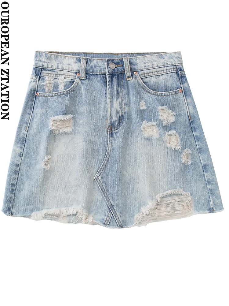 PAILETE Women 2022 fashion front ripped frayed hem mini skirt vintage high waist zipper female skirts mujer
PAILETE Women 2022 fashion front ripped frayed hem mini skirt vintage high waist zipper female skirts mujer