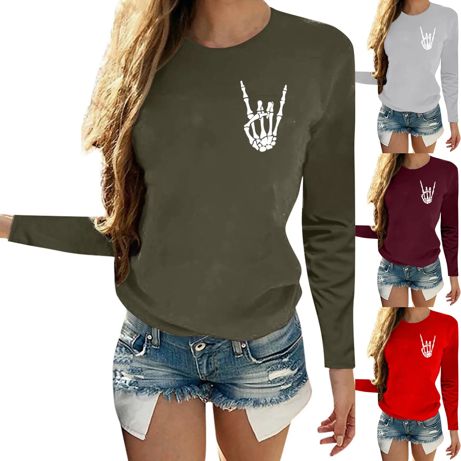 Halloween Women's Stamp Print Fashion Soft Round Neck Loose Long Sleeve T Casual T Shirts Women Shirts for Women
Halloween Women's Stamp Print Fashion Soft Round Neck Loose Long Sleeve T Casual T Shirts Women Shirts for Women