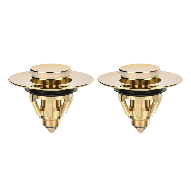 2X Drain Fitting Washbasin, Universal -Up Valve Plug, Sink, Brass Anti-Clogging Strainer, Sink Plug (Gold)
2X Drain Fitting Washbasin, Universal -Up Valve Plug, Sink, Brass Anti-Clogging Strainer, Sink Plug (Gold)
