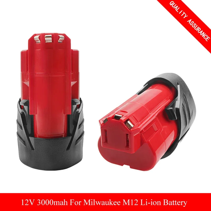 12V 3Ah Rechargeable Battery for Milwaukee M12 Cordless Tools 48-11-2402 48-11-2411 48-11-2401 MIL-12A-LI Replacement Batteries
12V 3Ah Rechargeable Battery for Milwaukee M12 Cordless Tools 48-11-2402 48-11-2411 48-11-2401 MIL-12A-LI Replacement Batteries