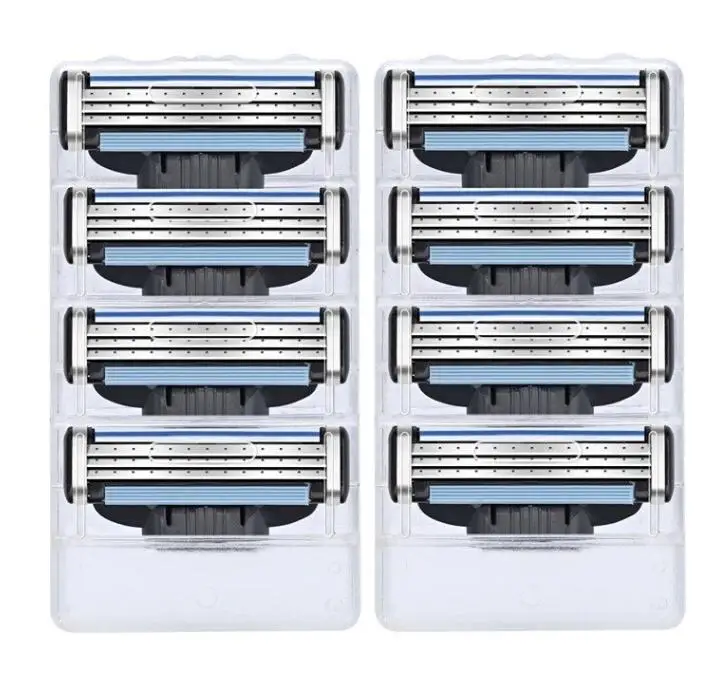 8pcs/pack Men Safety Manual Shaver Razor Blades 3 Layers Stainless Blade Face care Shaving blades Manual shaving Cassette
8pcs/pack Men Safety Manual Shaver Razor Blades 3 Layers Stainless Blade Face care Shaving blades Manual shaving Cassette