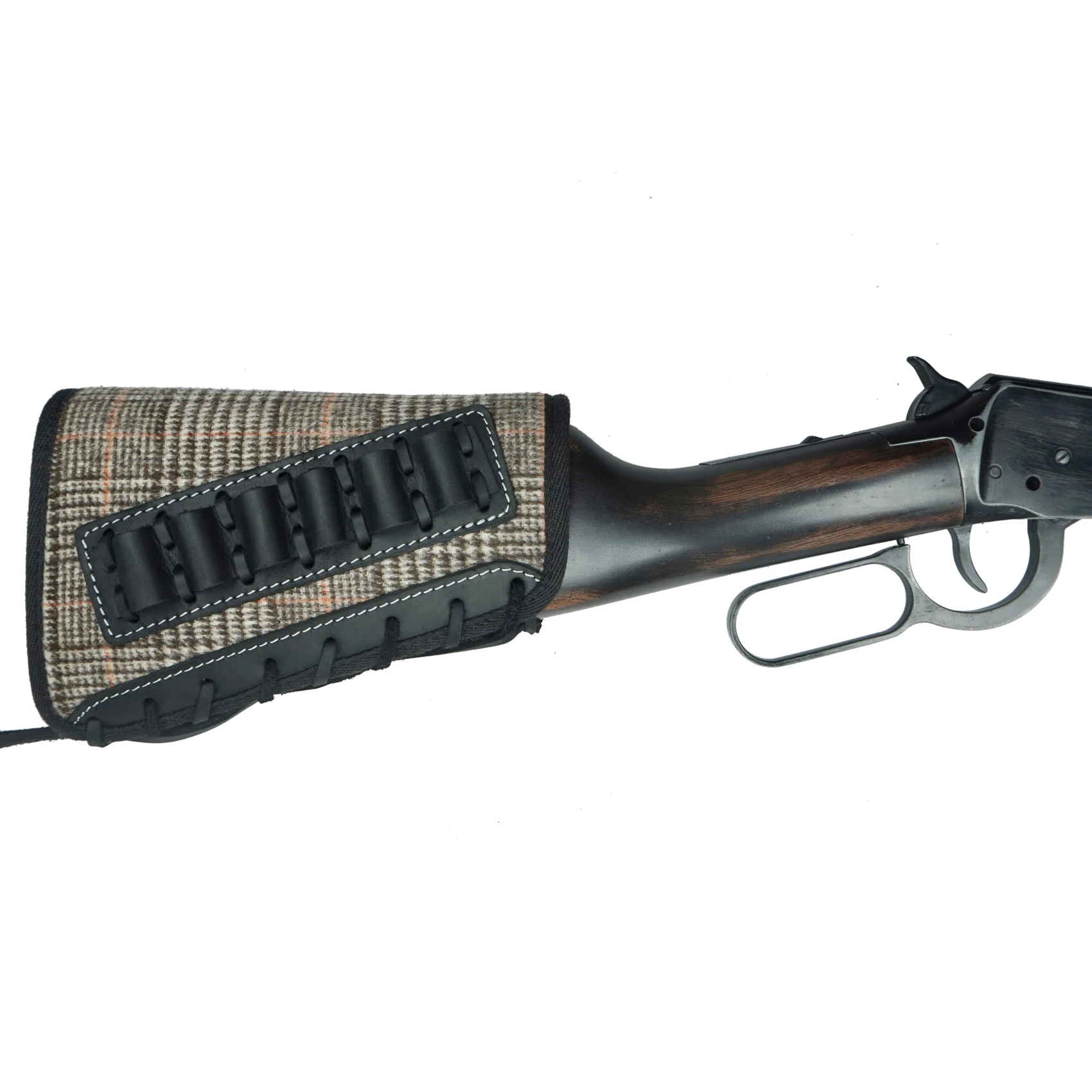 Fashion Tartan Plaid Fabric And Leather Rifle Buttstock Ammo Holder Shotgun Shell Holder Pouch For .308 .22LR 12GA
Fashion Tartan Plaid Fabric And Leather Rifle Buttstock Ammo Holder Shotgun Shell Holder Pouch For .308 .22LR 12GA