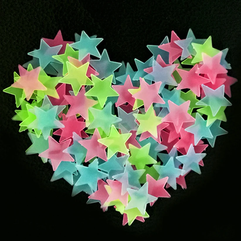 100pcs Stars Glow In Dark Luminous Fluorescent Plastic Wall Sticker Home Decor Decal Wallpaper Decorative Festivel Decorative
100pcs Stars Glow In Dark Luminous Fluorescent Plastic Wall Sticker Home Decor Decal Wallpaper Decorative Festivel Decorative