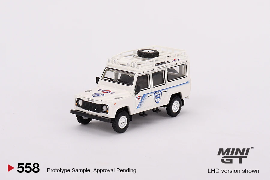 *Pre-order* MINI GT 1:64 Land Rover Defender 110 1991 Safari Rally Martini Racing Support Model Car 
*Pre-order* MINI GT 1:64 Land Rover Defender 110 1991 Safari Rally Martini Racing Support Model Car