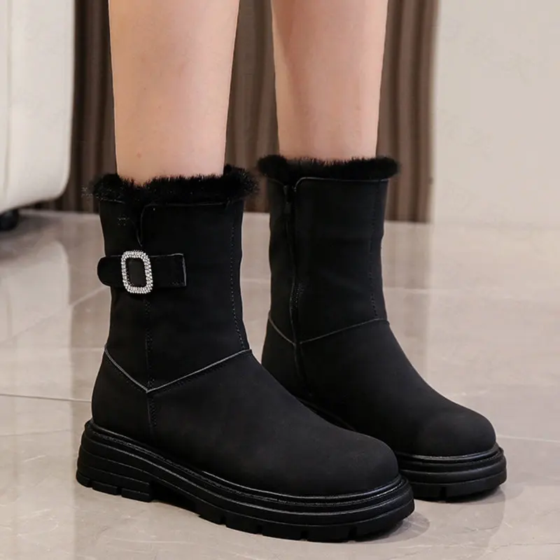New Winter Plush Warm Platform Mid Calf Women Shoes Flats Chunky Retro Goth Gladiator 2022 Crystal Snow Non Slip Femme Zapatos
New Winter Plush Warm Platform Mid Calf Women Shoes Flats Chunky Retro Goth Gladiator 2022 Crystal Snow Non Slip Femme Zapatos