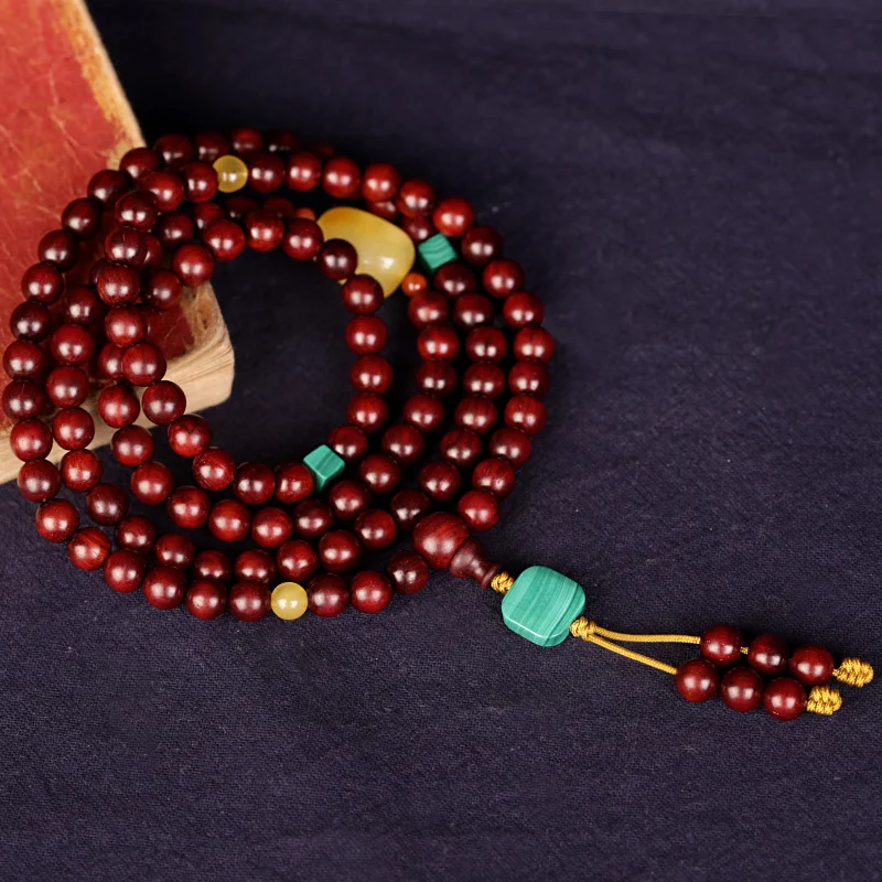 India Pterocarpus Santalinus Bracelet 108 Beads Ladies Bracelet Sandalwood Rosewood Men's Accessories
India Pterocarpus Santalinus Bracelet 108 Beads Ladies Bracelet Sandalwood Rosewood Men's Accessories