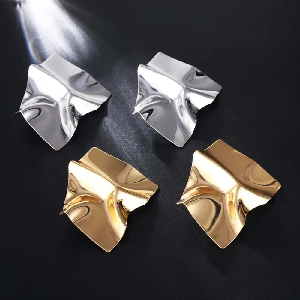 Personality Exaggerated Gold Silver Color Metal Drop Earrings Trend Irregular Earrings for Women Party Jewelry Wholesale
Personality Exaggerated Gold Silver Color Metal Drop Earrings Trend Irregular Earrings for Women Party Jewelry Wholesale