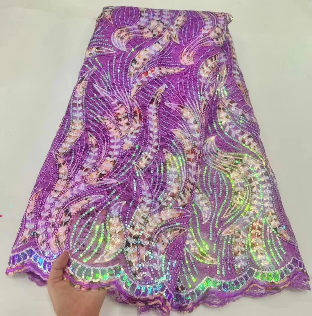 African Sequence Lace Fabric 2022 High Quality French Mesh Lace Fabric With Sequins Nigerian Lace Fabric For Wedding Party Dress
African Sequence Lace Fabric 2022 High Quality French Mesh Lace Fabric With Sequins Nigerian Lace Fabric For Wedding Party Dress