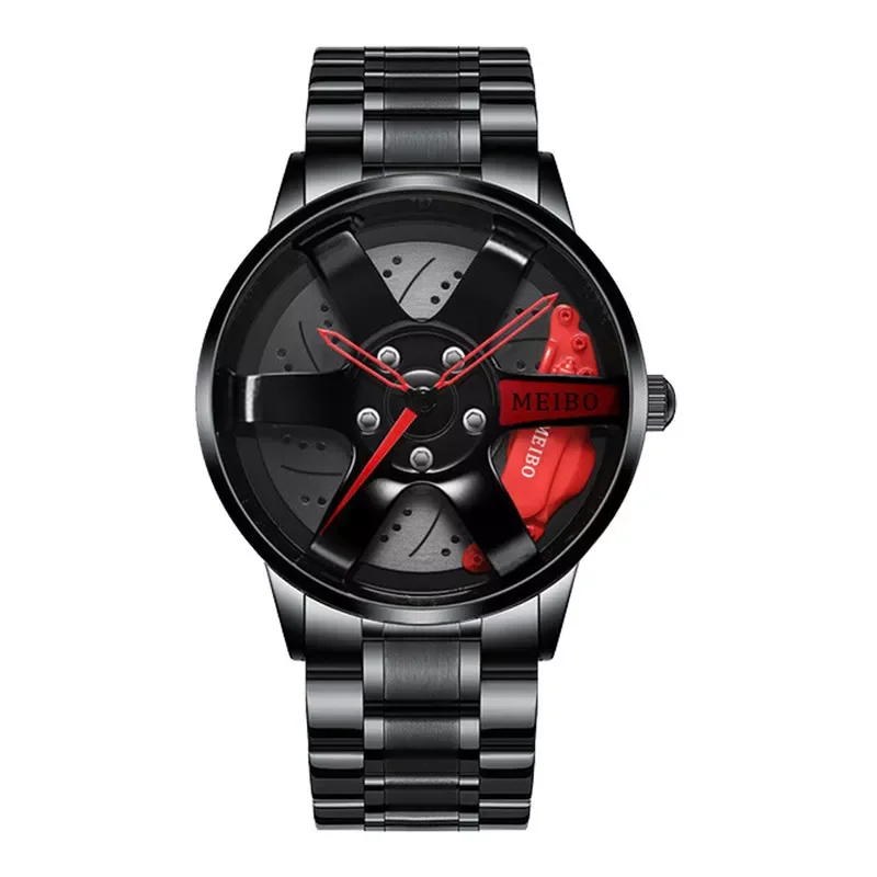 Watches for Men Waterproof Vacuum Plating Strap with Car Wheel Rim Hub Design Sport Automatic Quartz Wristwatch
Watches for Men Waterproof Vacuum Plating Strap with Car Wheel Rim Hub Design Sport Automatic Quartz Wristwatch