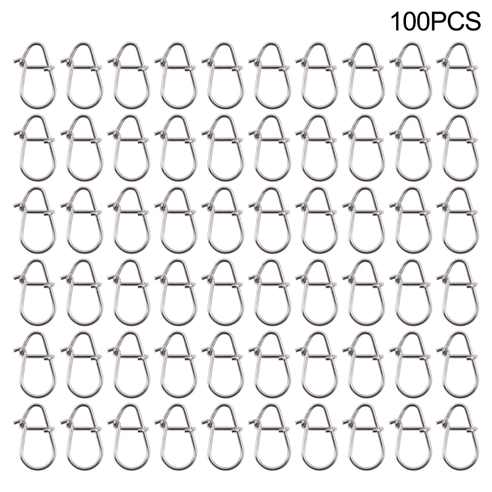 100pcs Fishing Hook Snap Pin Fast Lock Clips Rolling Swivels Stainless Steel Safety Connector Fishing Accessories Tackle
100pcs Fishing Hook Snap Pin Fast Lock Clips Rolling Swivels Stainless Steel Safety Connector Fishing Accessories Tackle