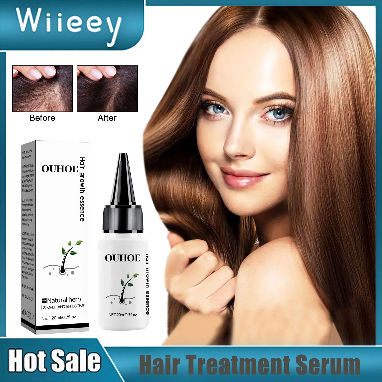 

Fast Hair Growth Serum Herbal Prevent Loss Moisturizing Anti Baldness Nourishing Scalp Repair Dry Damaged Hair Treatment Essence