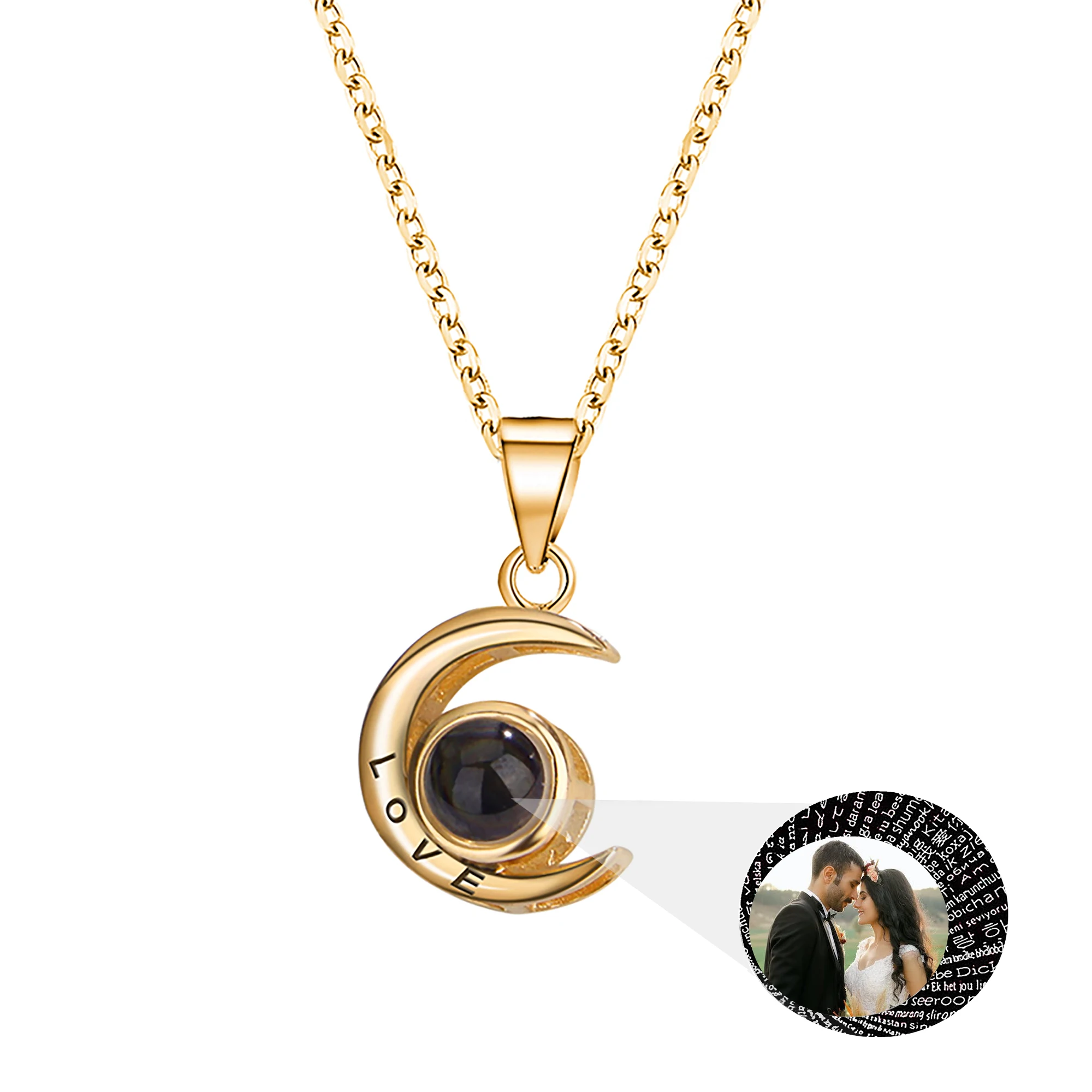 Ladies Personality Moon Necklace Silver Material Valentine's Day Christmas Gift With Customizable Photo Romantic Gift
Ladies Personality Moon Necklace Silver Material Valentine's Day Christmas Gift With Customizable Photo Romantic Gift