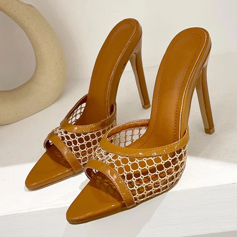 New Sexy Pointed Toe High Heels Pumps Green Mesh Slippers Summer Fashion Slip on Slides Women Mules Party Shoes Sandals
New Sexy Pointed Toe High Heels Pumps Green Mesh Slippers Summer Fashion Slip on Slides Women Mules Party Shoes Sandals