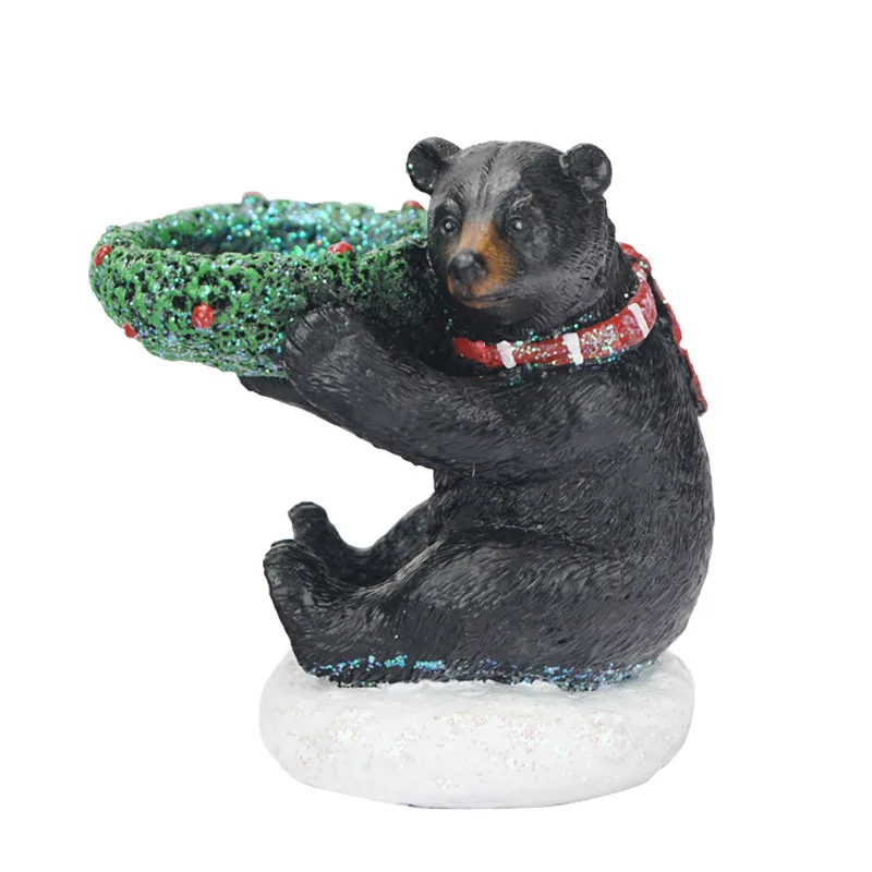 Новинка 2022, Рождественский подсвечник с черным медведем, поделки из смолы, креативное украшение для крыльца
Новинка 2022, Рождественский подсвечник с черным медведем, поделки из смолы, креативное украшение для крыльца