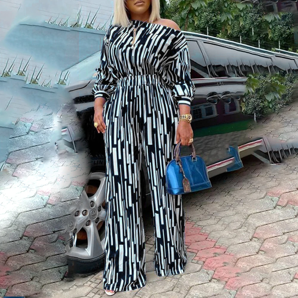Plus Size Fashion Women Casual Elegant High Waist Wide Leg Pants Top Suit Long Sleeves One Shoulder Casual Loose Playsuit
Plus Size Fashion Women Casual Elegant High Waist Wide Leg Pants Top Suit Long Sleeves One Shoulder Casual Loose Playsuit